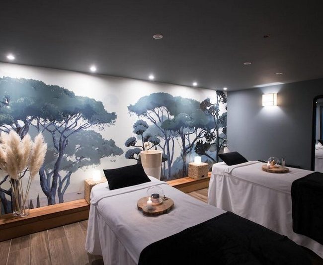Spa salle massage du Donjon Domaine Saint Clair, établissement du Cèdre Hospitality